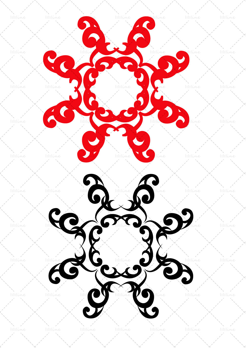 благоприятный цветок облака totem tattoo pattern vi eps pdf