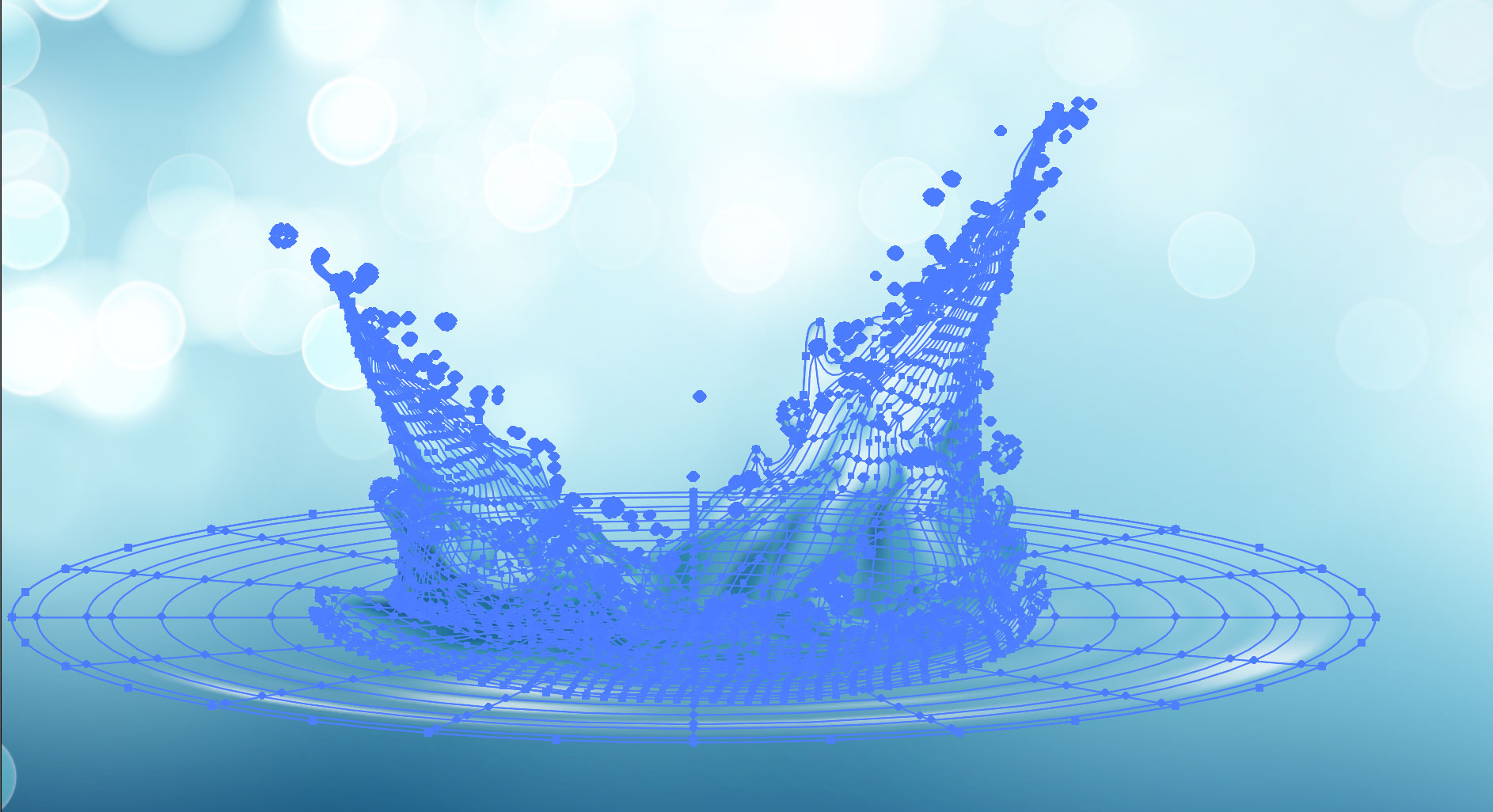 Photo-realistic Water Splash ai vector