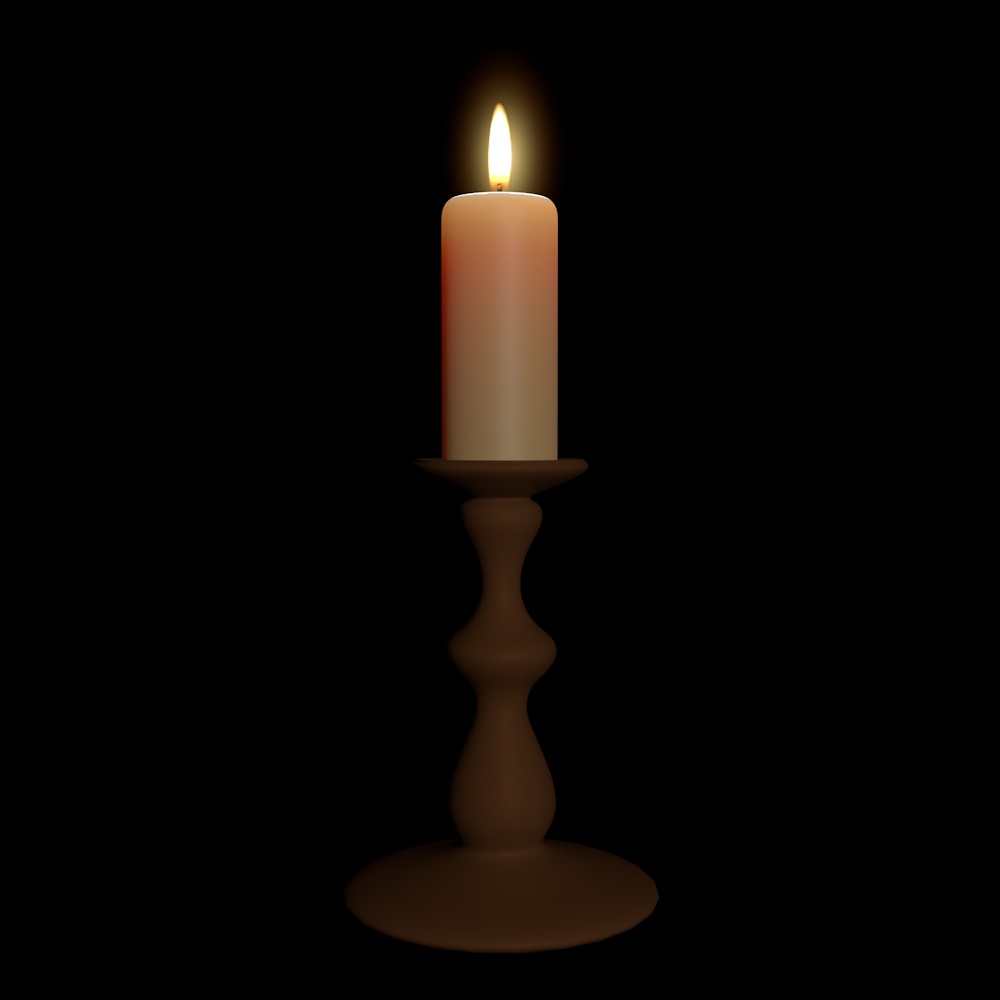 Animated flame 3d model