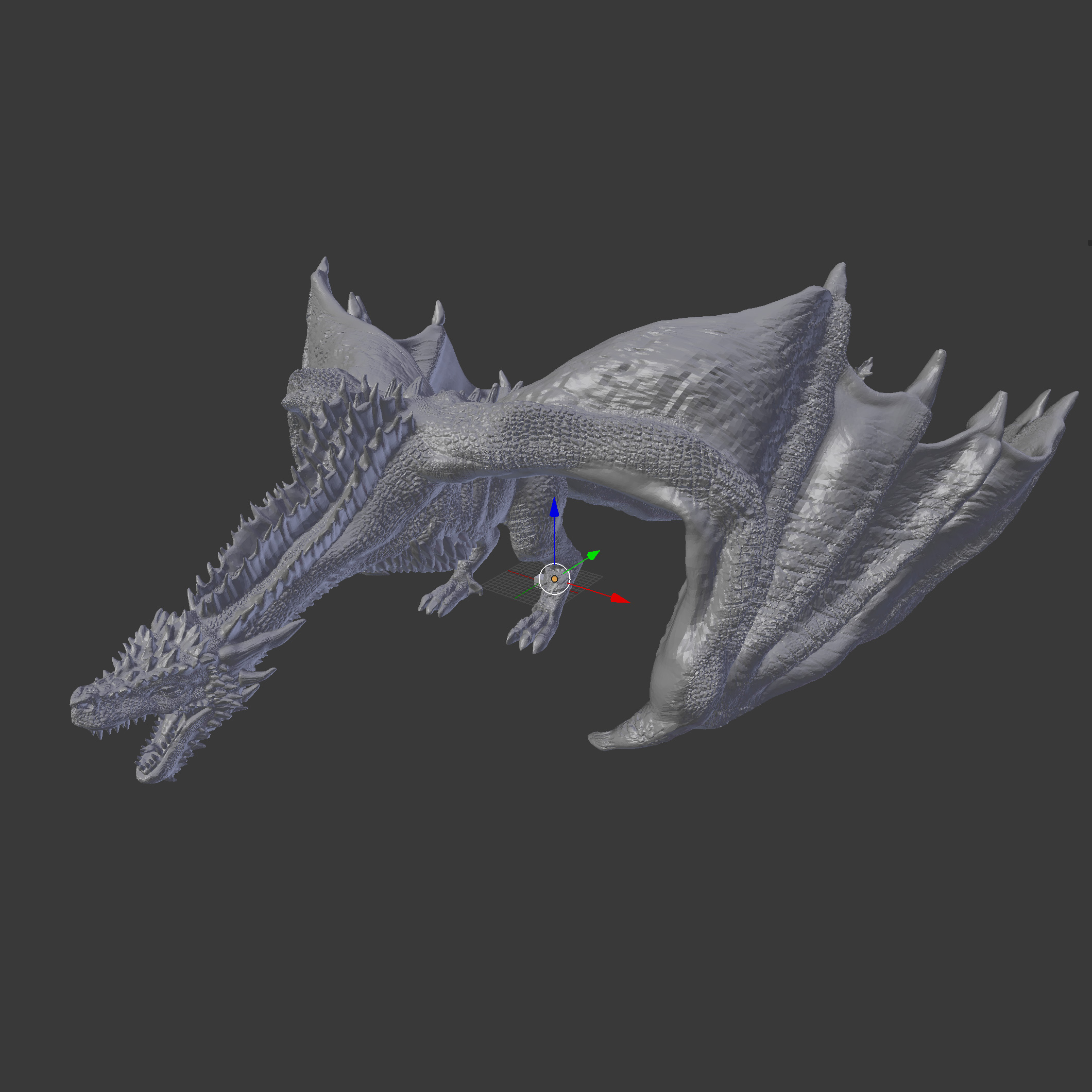 Modelo de impressão 3d do dragão