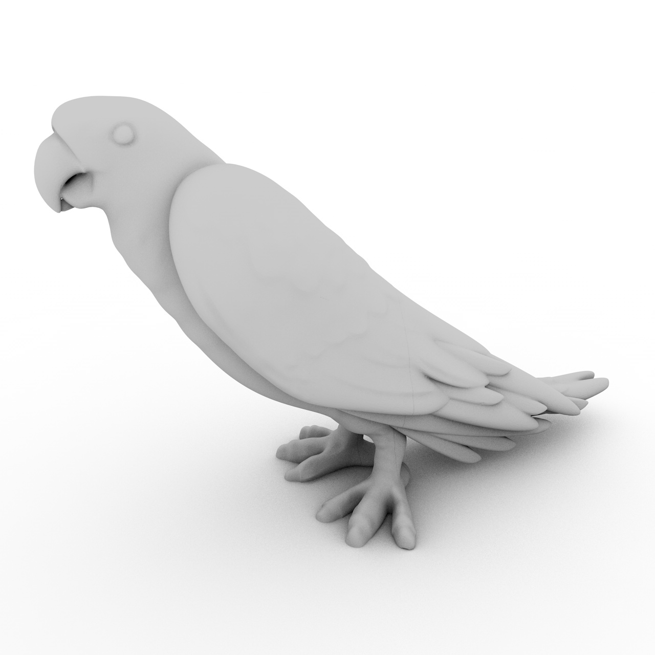 Papoušek 3d tisk modelu