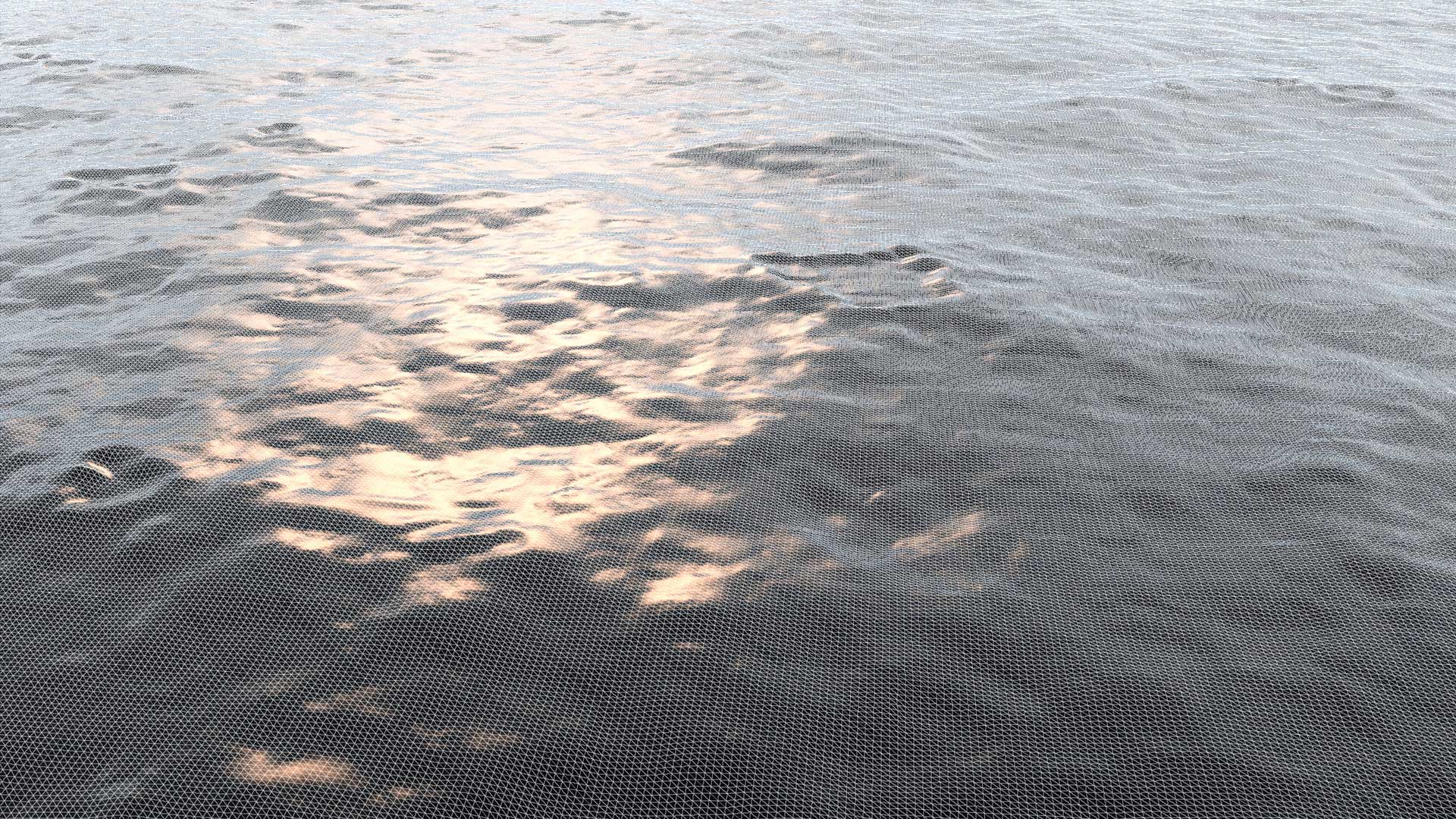 Sea water surface 3d model and material