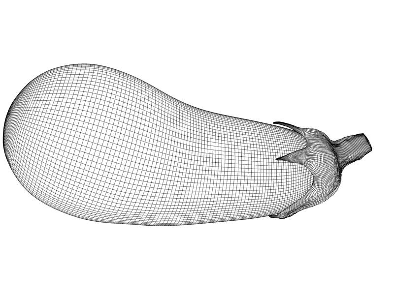 Високопрецизен 3D модел на патладжан
