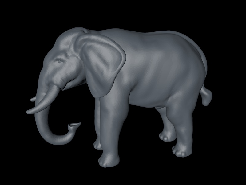 Model 3D pro tisk slonů