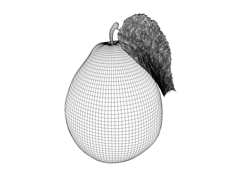 High-precision fruit pear 3D model