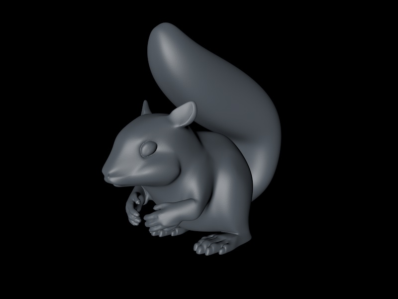 3D tisk modelu veverky