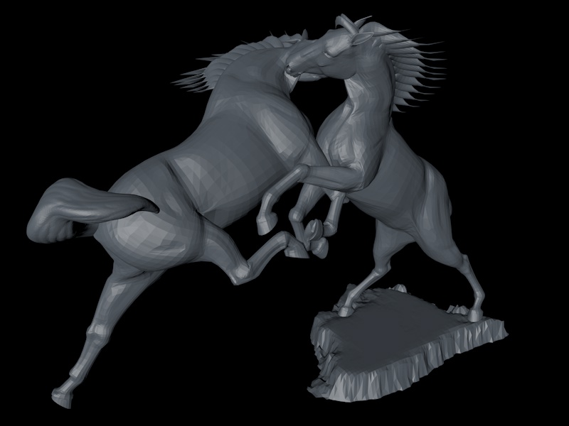 Modelo de impressão 3D cavalo de guerra