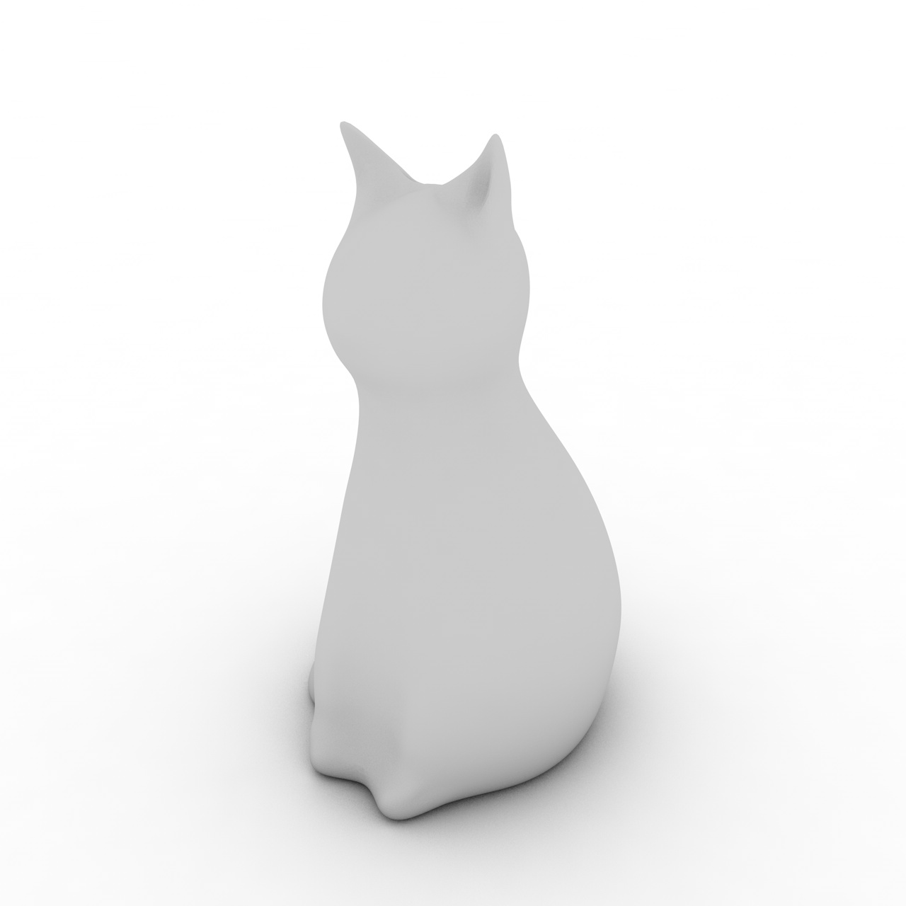 Modèle d'impression 3d chat abstrait