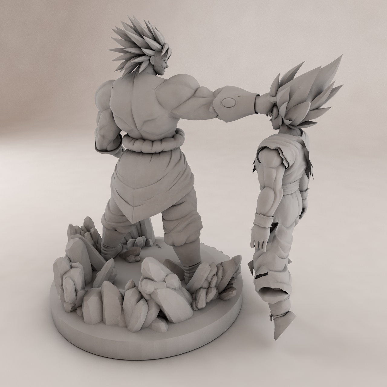 Broly Vs Goku 3d printing model