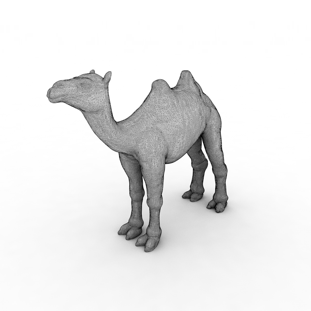 Modelo de impresión 3d en camello