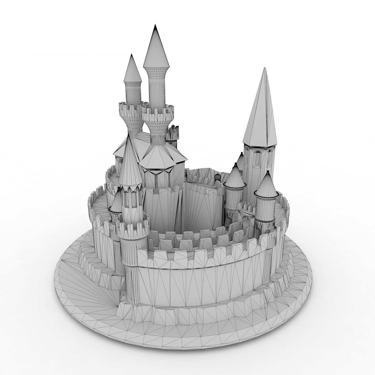 Castle 3d printing model