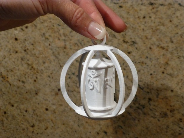 3Д модел за штампу божићне украсе куглице