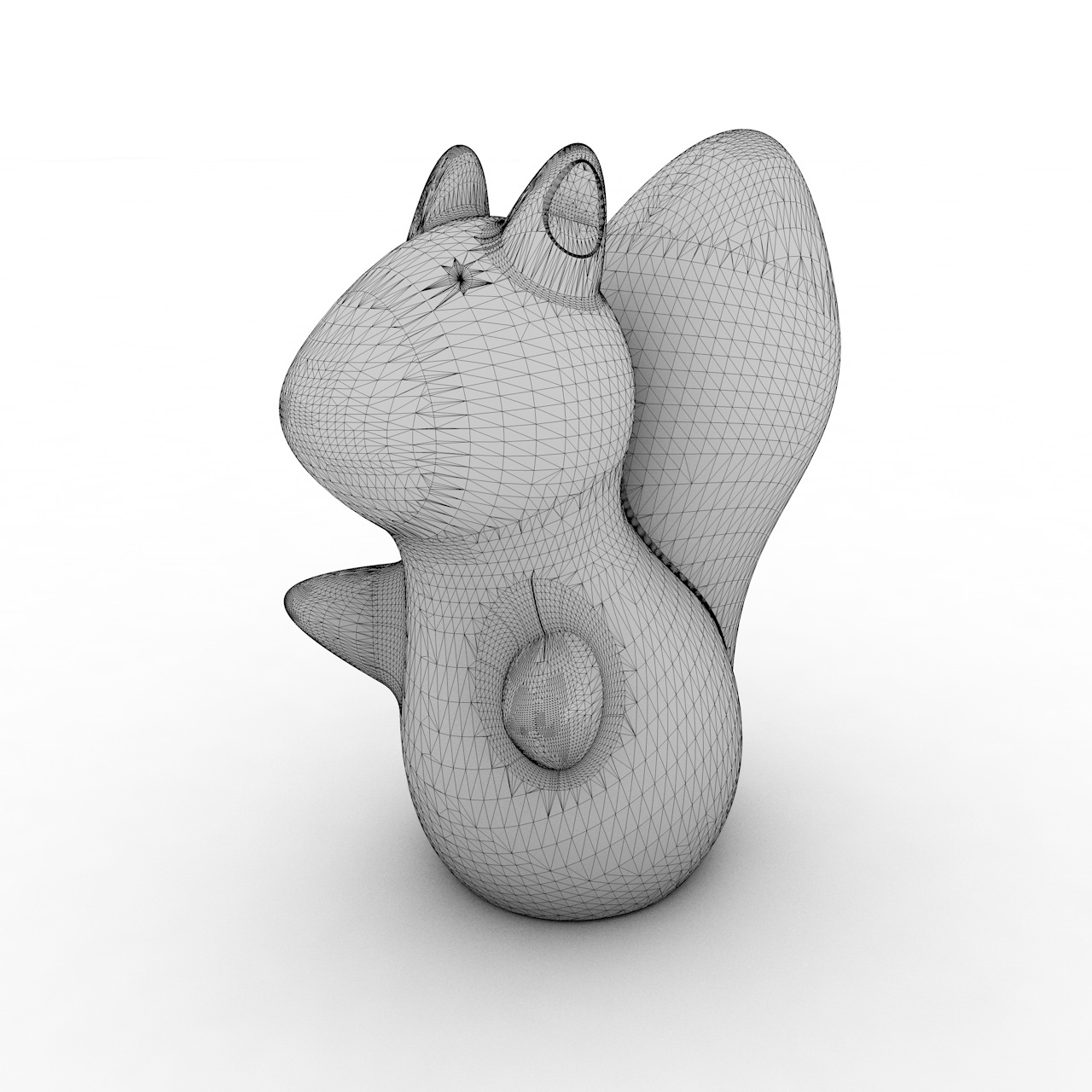 Modelo de impresión 3d de ardilla linda