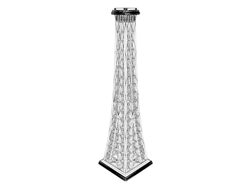 Eiffel tower 3D printing model