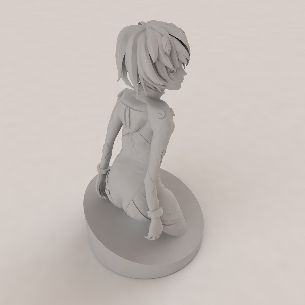 مدل چاپ 3D مجسمه سازی Rei Ayanami