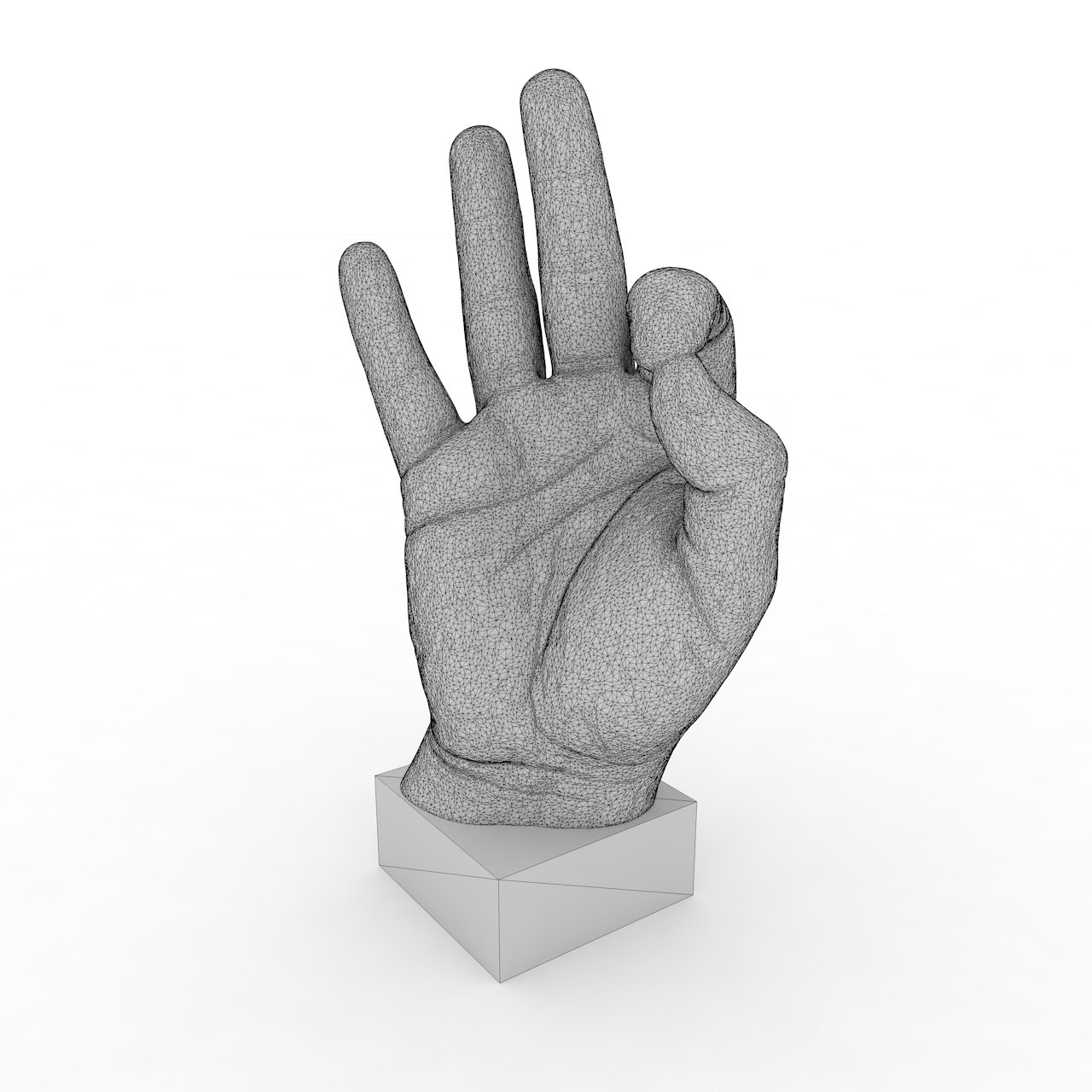 3d модель жеста Palm OK для печати