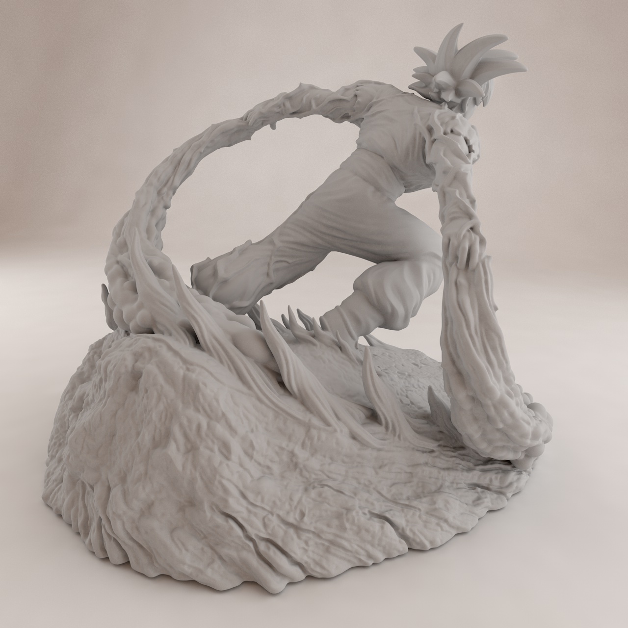 Goku on the stand 3d printing model