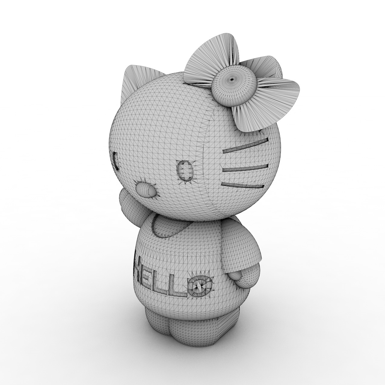 Hello Kitty 3D-utskriftsmodell
