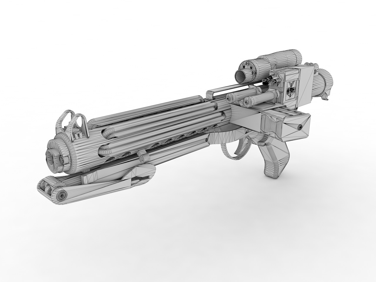 Imperial Stormtrooper e-11 Blaster Rifle 3D-printmodel