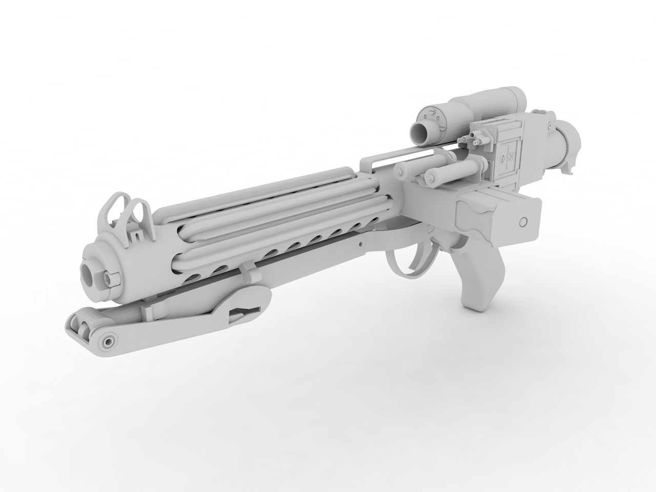 Imperial Stormtrooper e-11 Blaster Rifle model de imprimare 3d