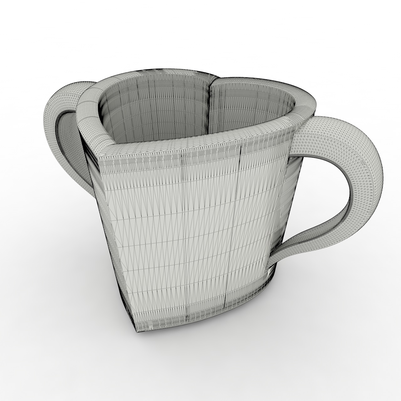 Modelo de impresión 3d Love Heart Shape Cup