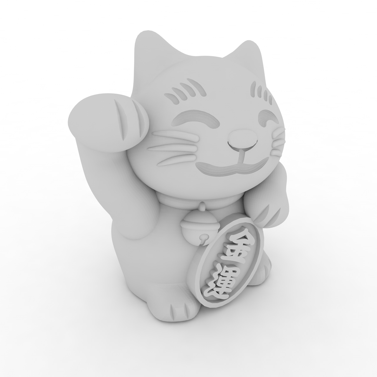 المال القط 3D نموذج الطباعة