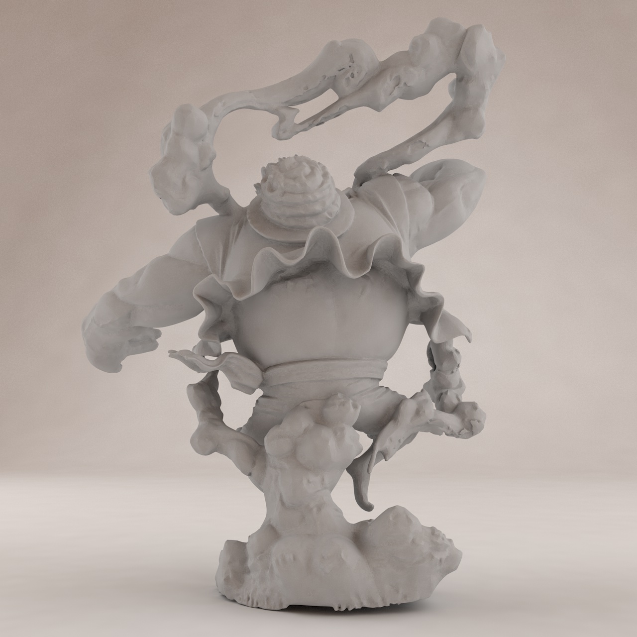 Enodelni model 3D tiskanja Monkey D Luffy