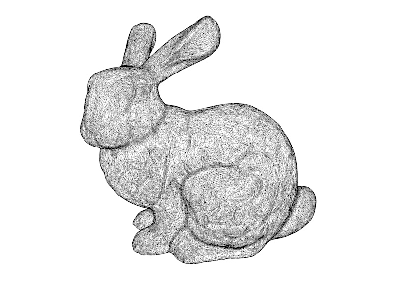 Rabbit low-poly 3D model