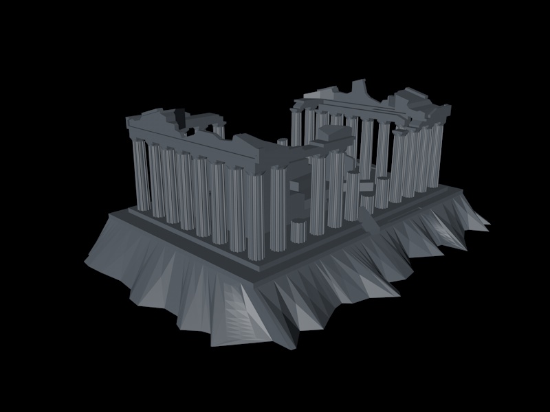 Greece Temple ruins 3D printing model