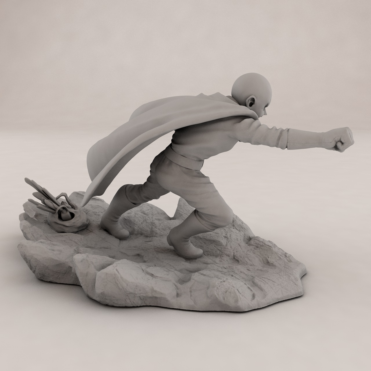 Saitama From One Punch Man 3D-Druckmodell
