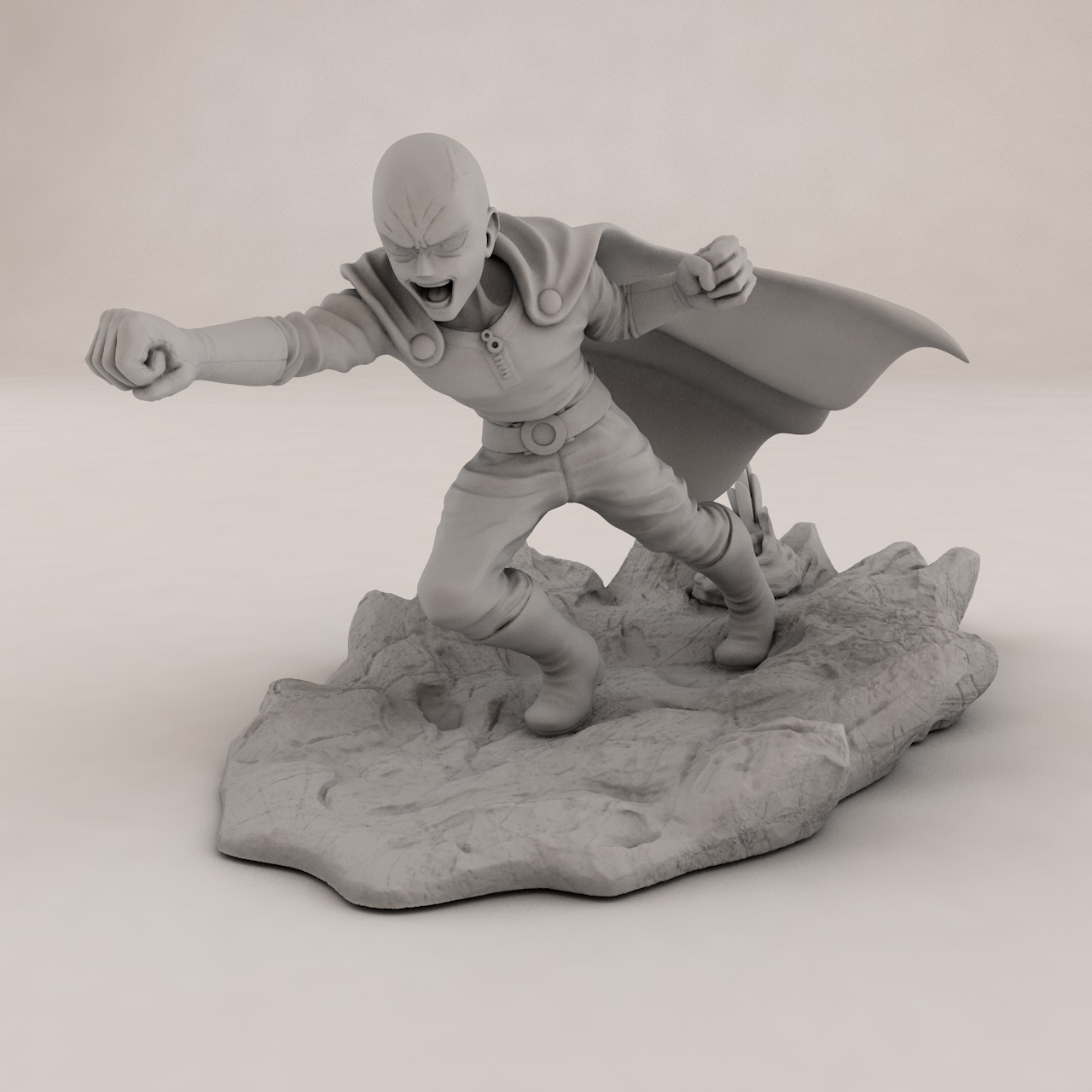Modelo de impressão 3D Saitama From One Punch Man