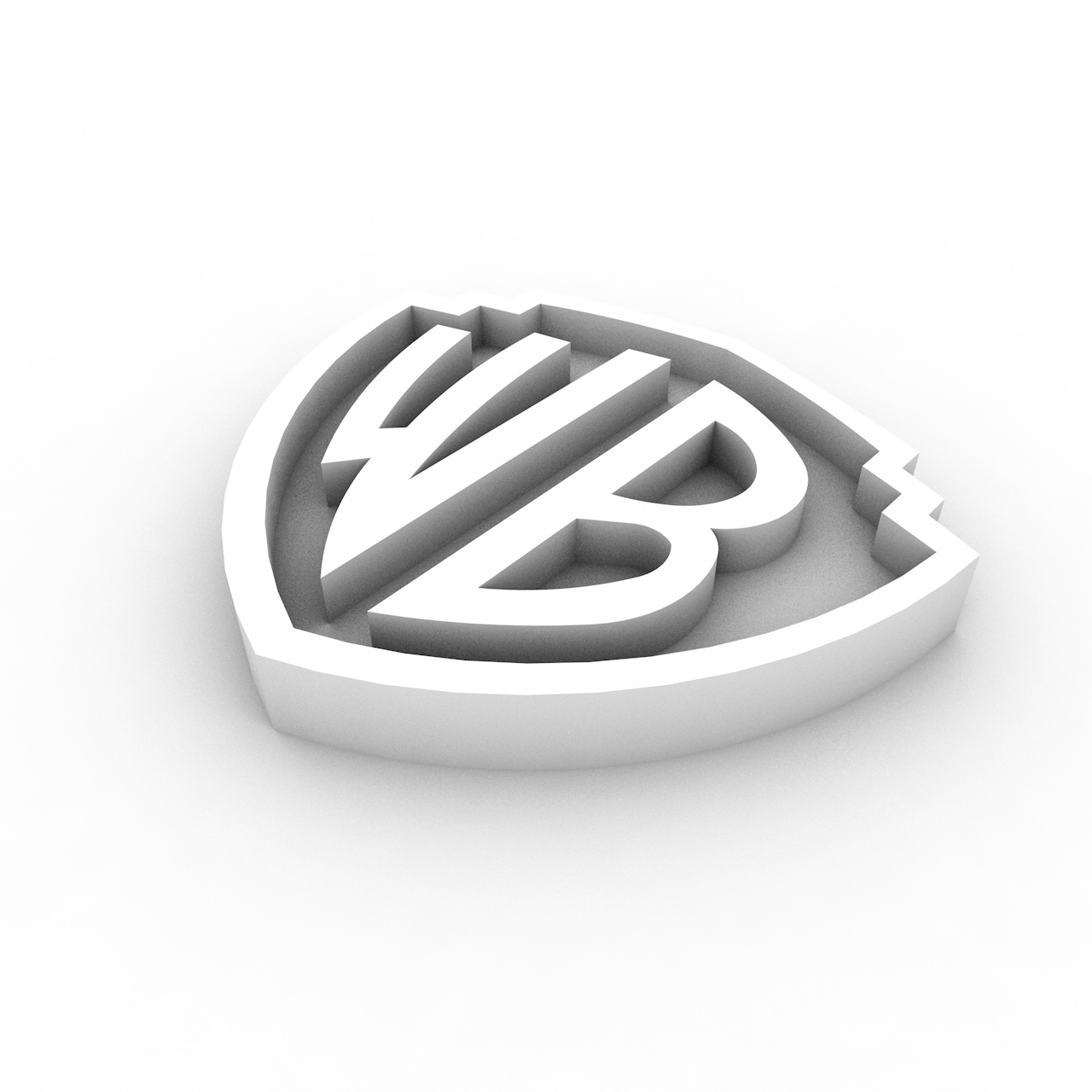 ワーナーブラザースのロゴ3Dプリントモデル