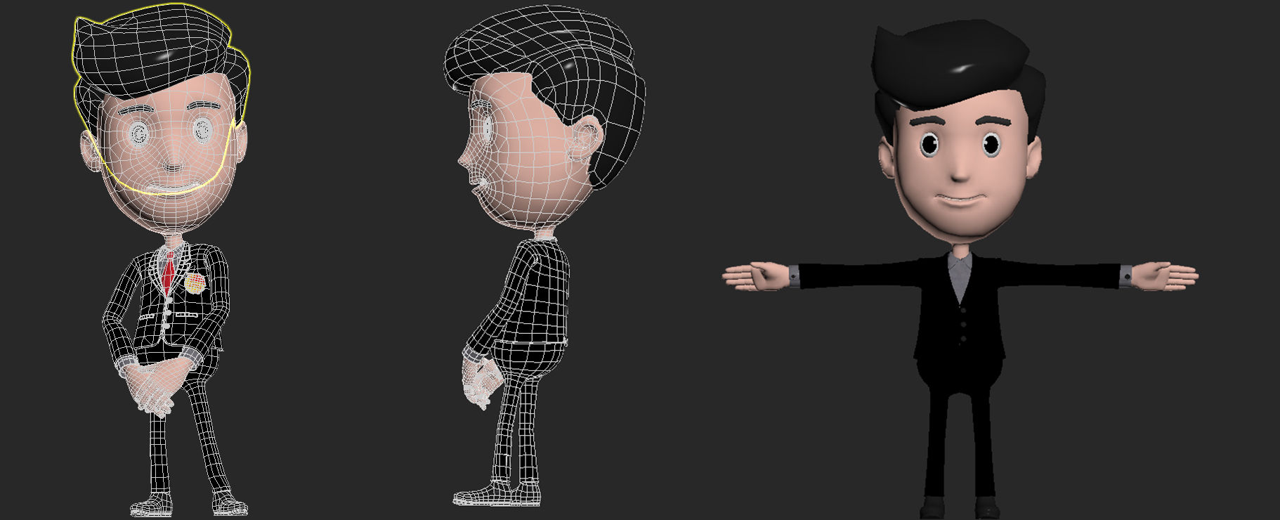 Male Teacher Cartoon 3D model