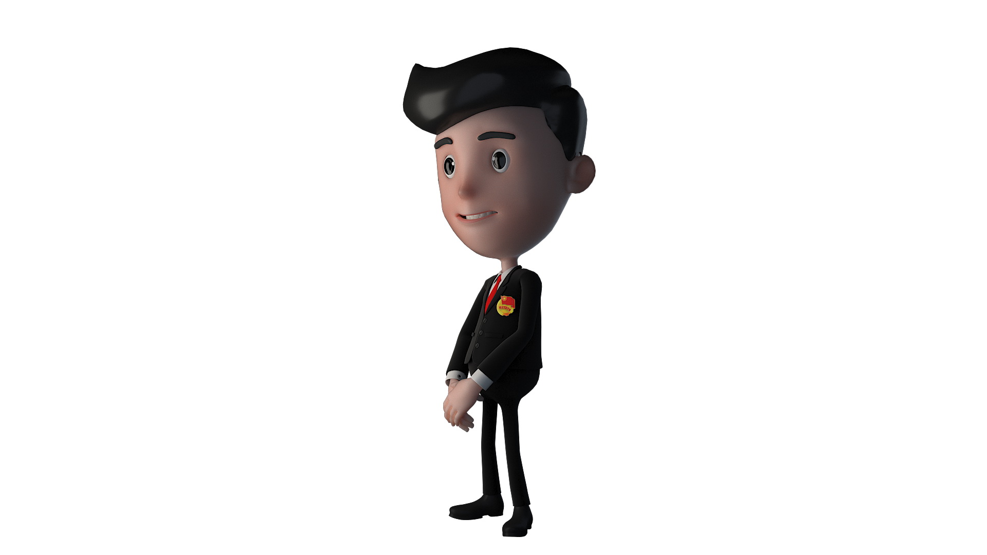Male Teacher Cartoon 3D model