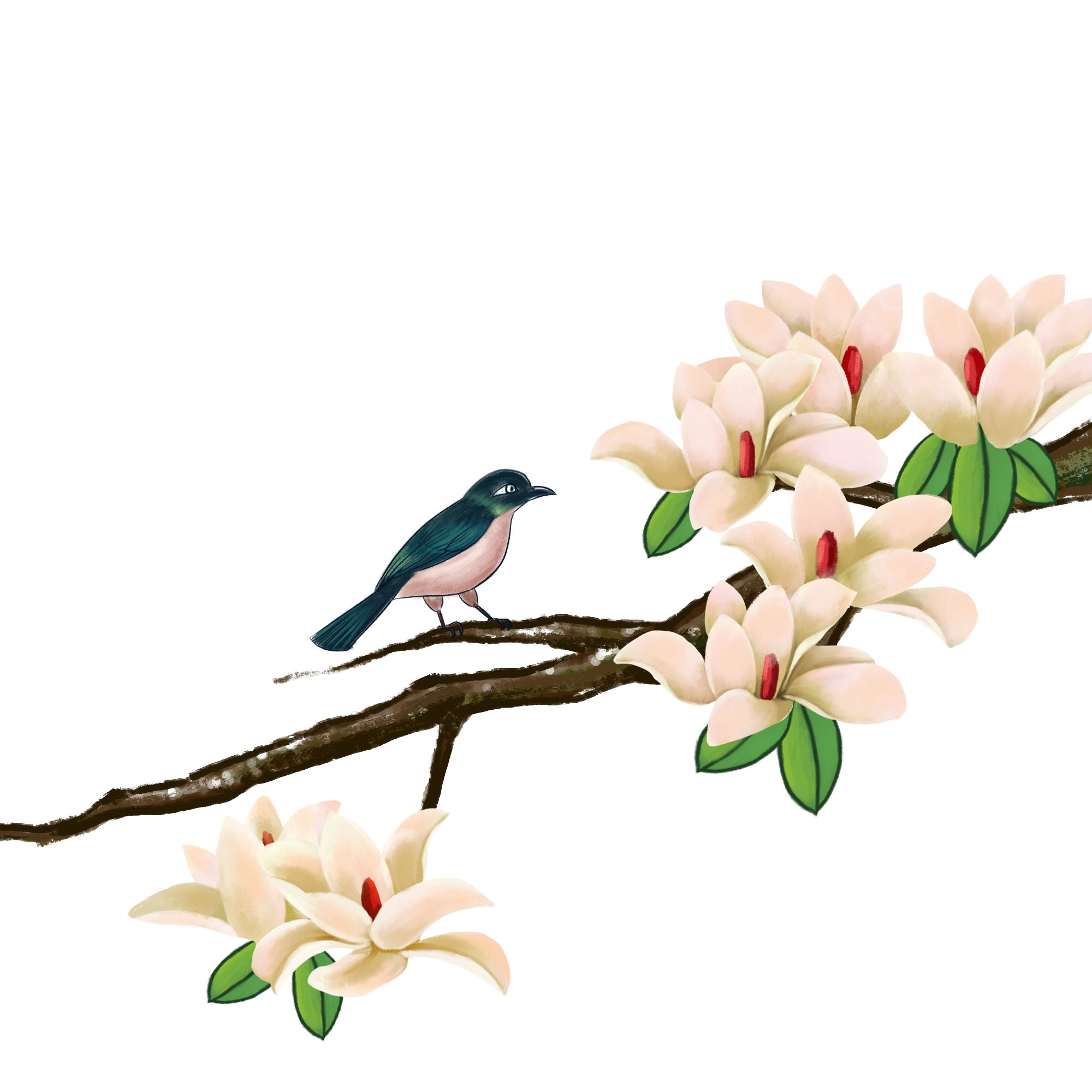 Elements of Chinese Classical Style Flower and Bird Patterns