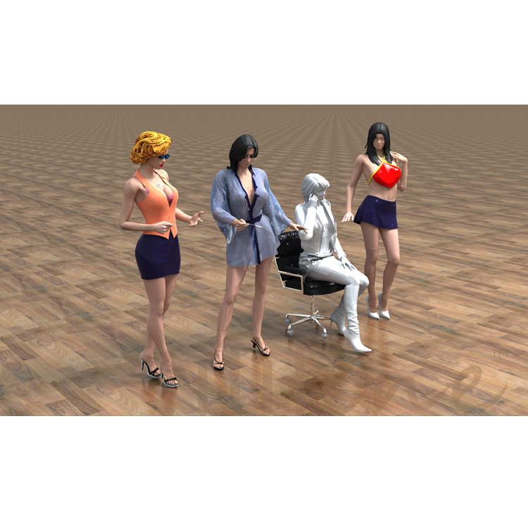4 مدل سه بعدی زنانه