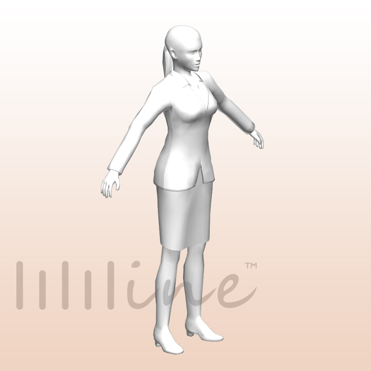 Business Girl Woman 3D Model