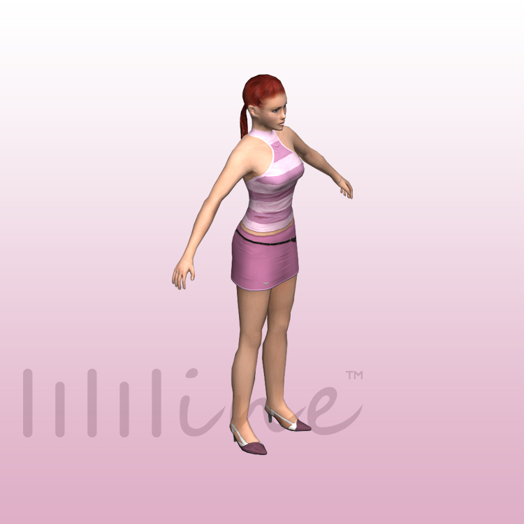 Casual Girl 3D Model