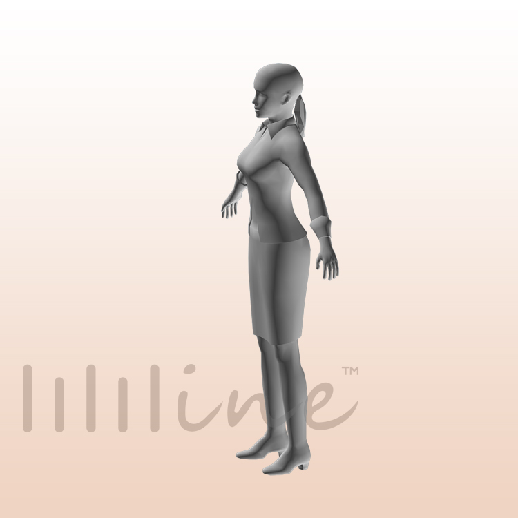 Casual 3D Modelde Kadın