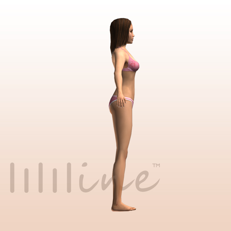 Szexi bikini lány 3D-s modell
