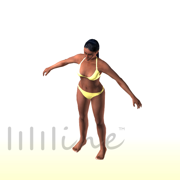 Sexy Bikini Girl 3D Model