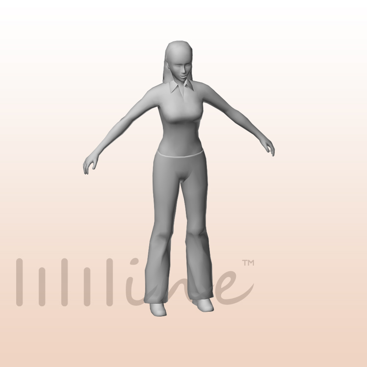 Sportos nő 3D-s modell