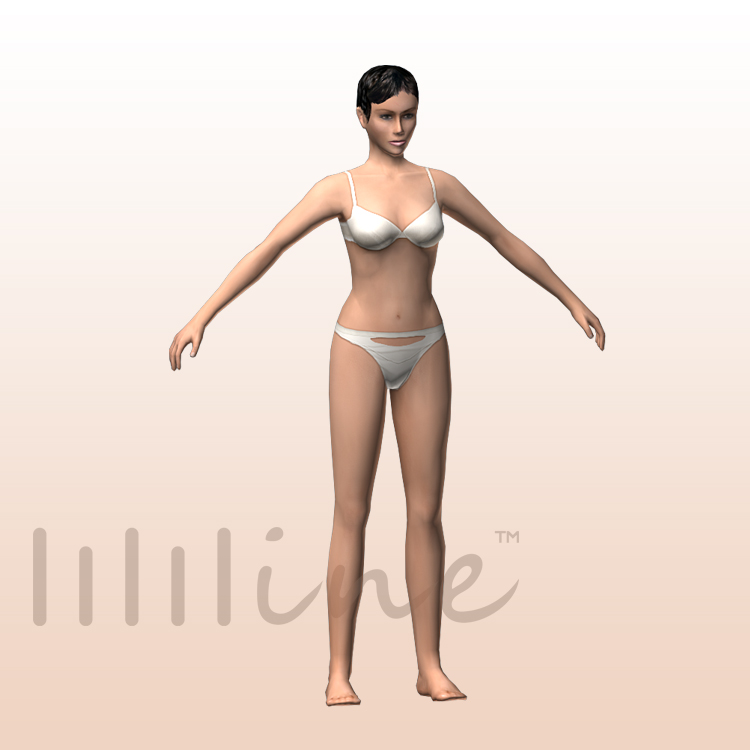 Szexi bikini lány 3D-s modell