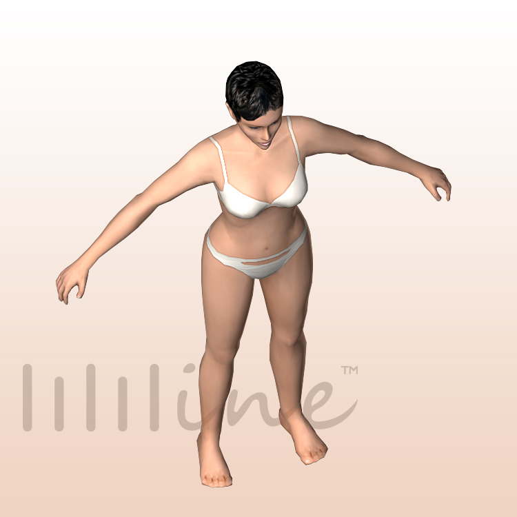 Seksi Bikini Kız 3D Modeli