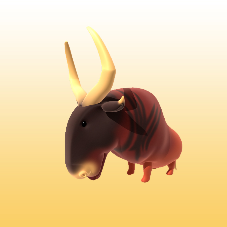 Cartoon Antelope Modello 3D Animali - 0032