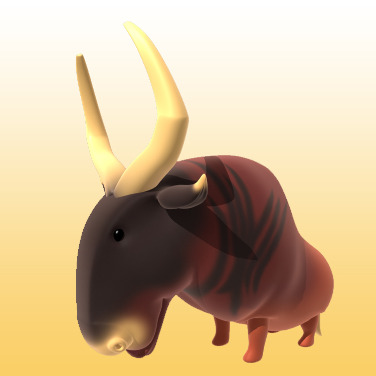 Cartoon Antelope 3D Model Animals - 0032