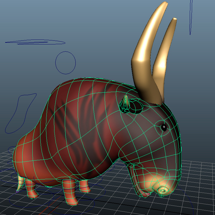 Karikatür Antilop 3D Model Hayvanlar - 0032
