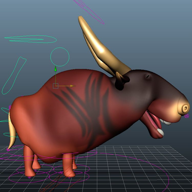 Karikatür Antilop 3D Model Hayvanlar - 0032