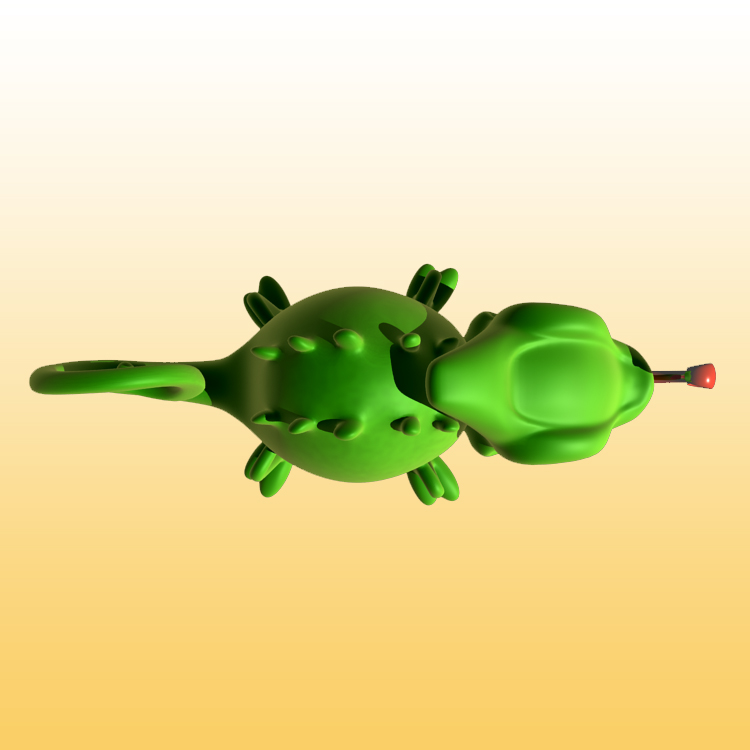 卡通变色龙蜥蜴3D模型动物类-0046