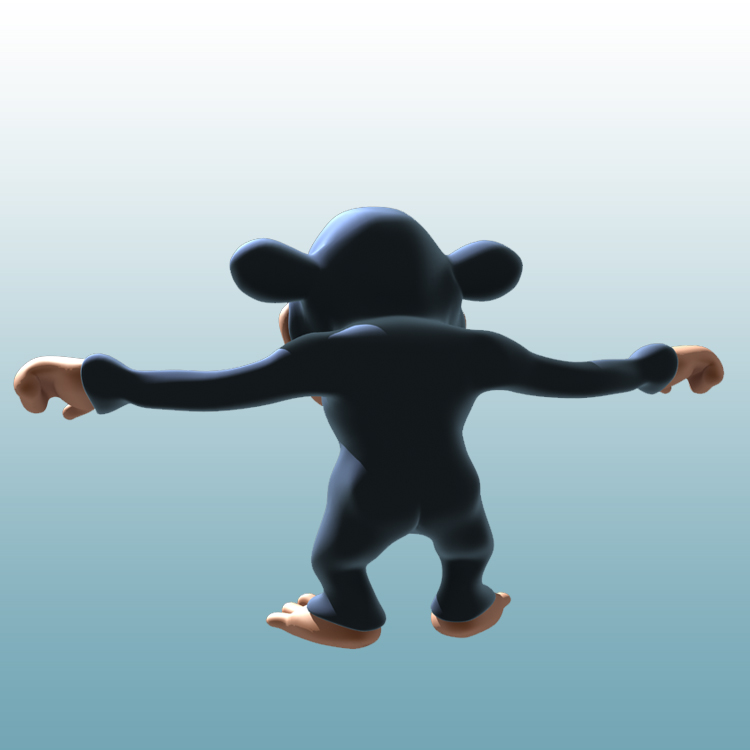 Cartoon Chimpanzee Modello 3D Animals-0040